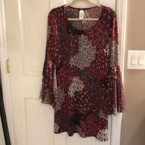 MSK red and black dress